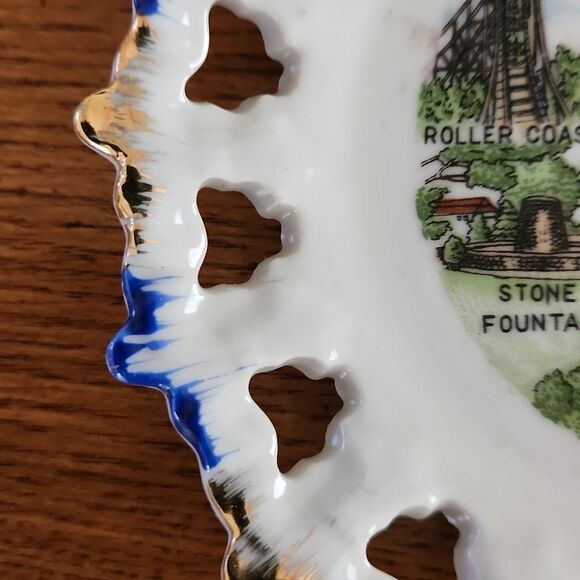 Canobie Lake Park souvenir lattice edge plate - Picture 4 of 8